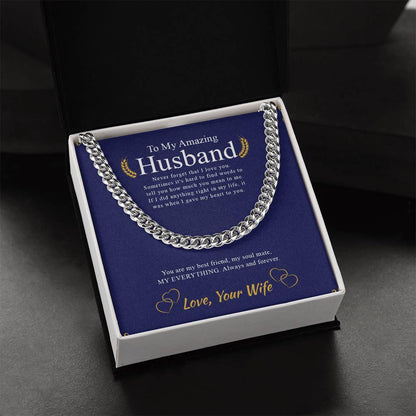 To My Amazing Husband | Cuban Link Chain