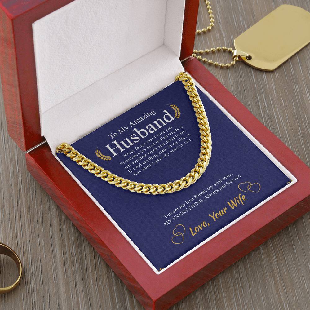 To My Amazing Husband | Cuban Link Chain