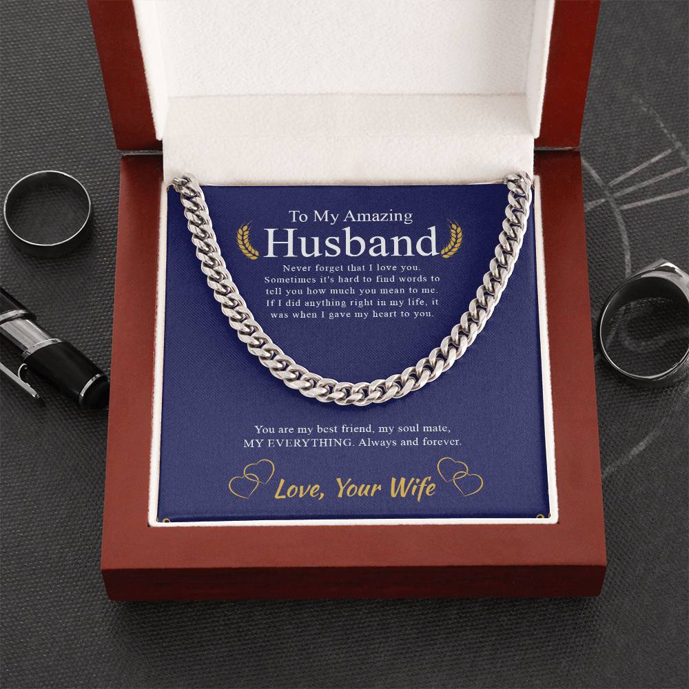 To My Amazing Husband | Cuban Link Chain