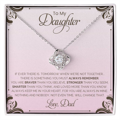 To My Daughter | Love Knot Necklace