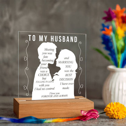 To My Husband | Square Acrylic Plaque