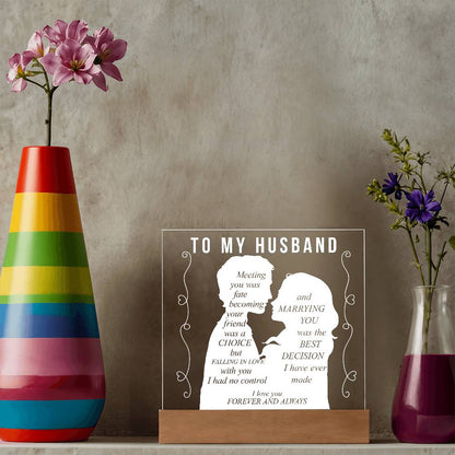 To My Husband | Square Acrylic Plaque