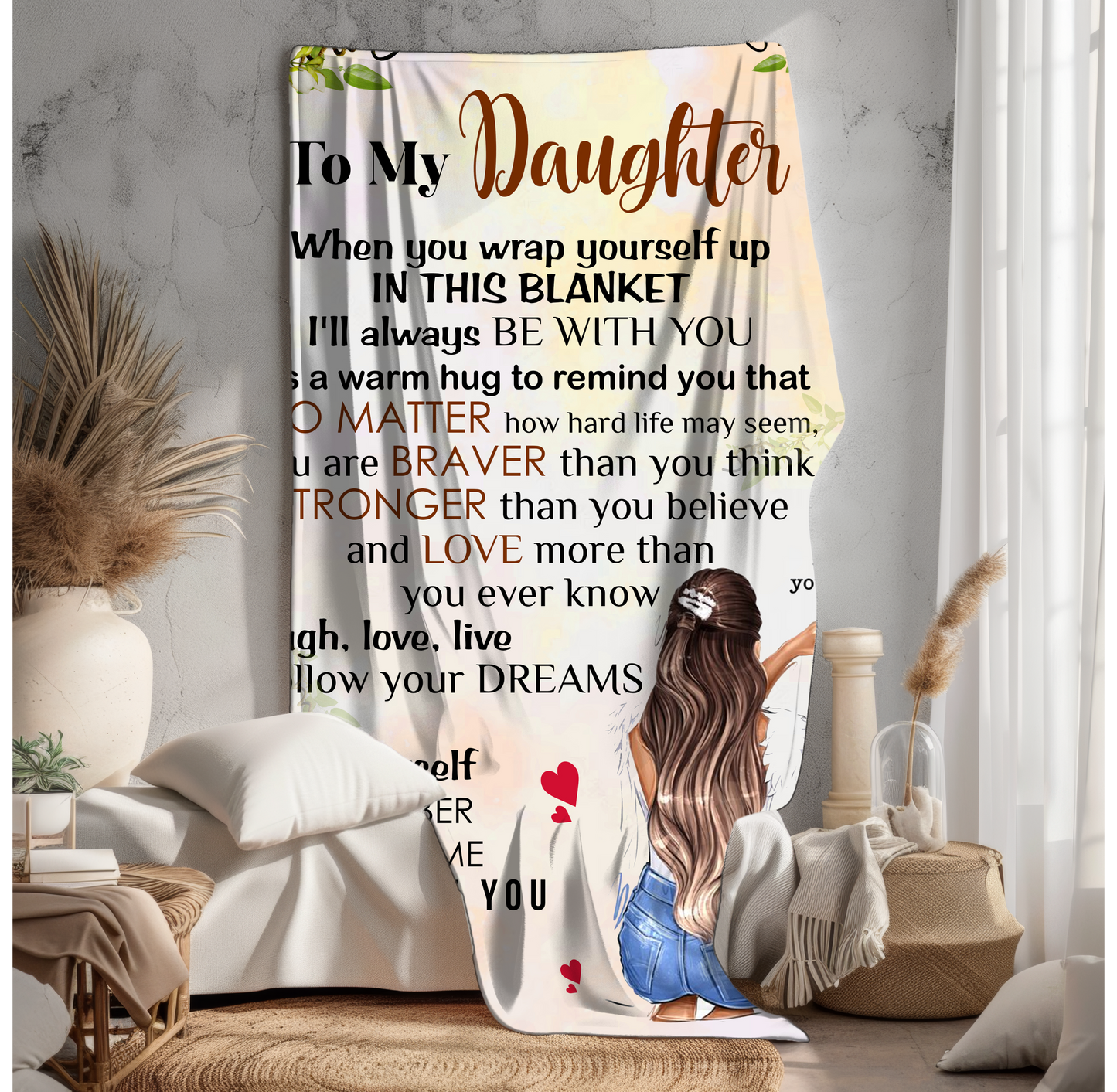 To My Daughter | FLM Arctic Fleece Blanket 50x60