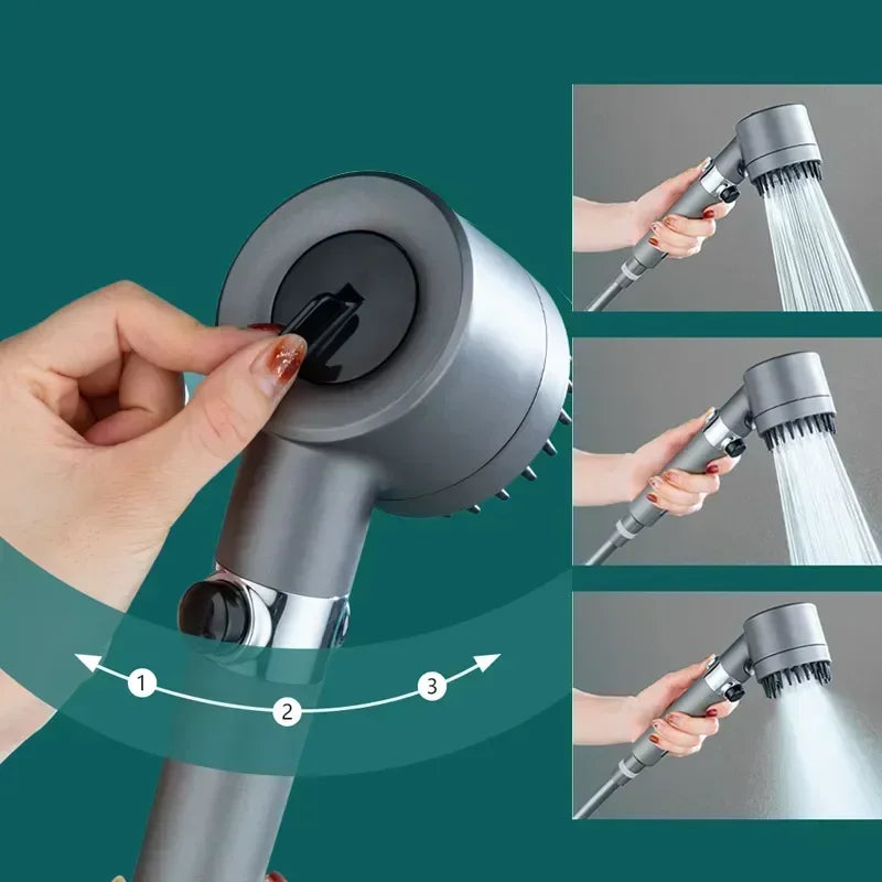 3 Mode High-Pressure Shower Head