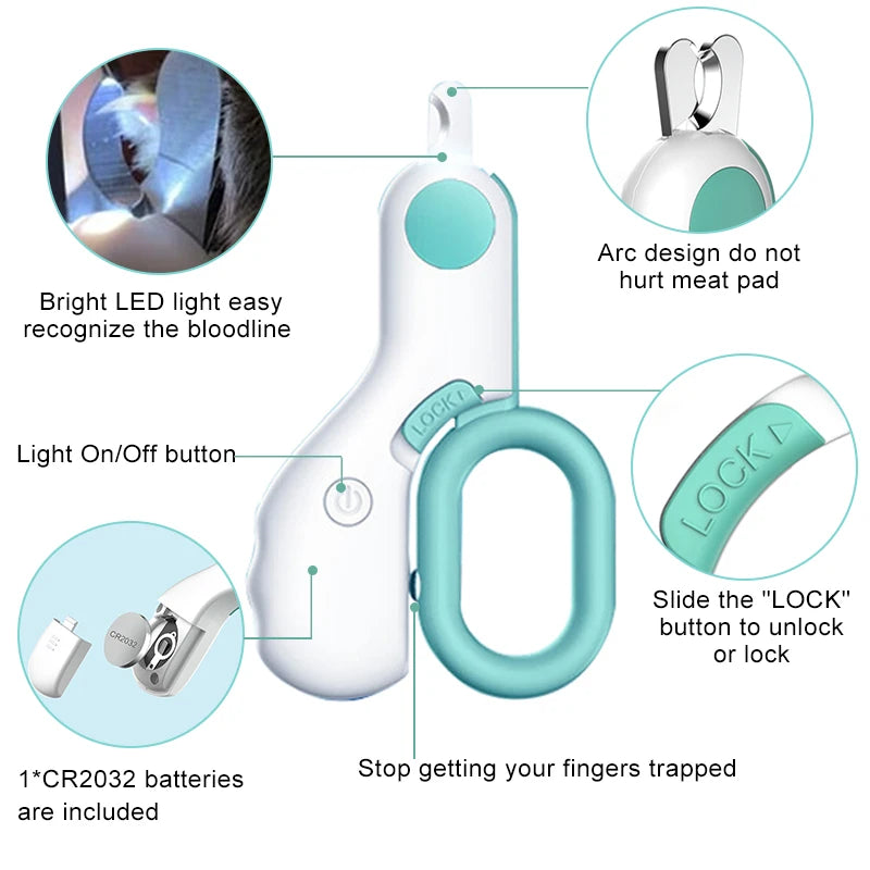 Smart LED Pet Nail Clipper